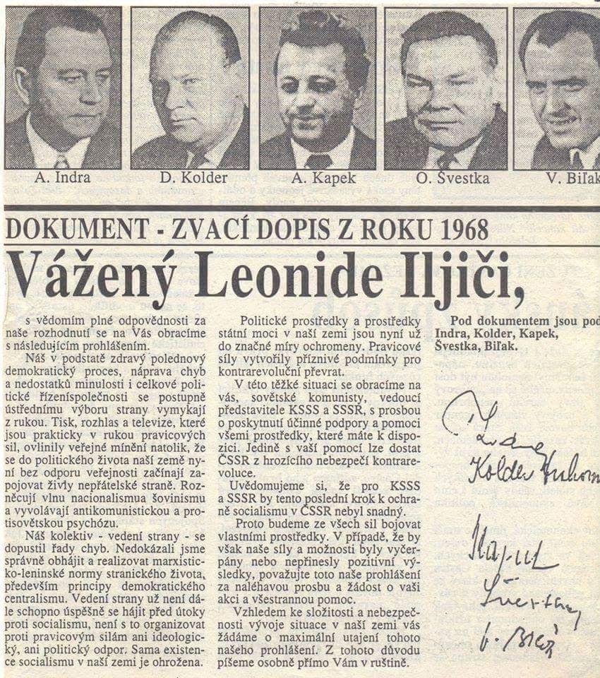 71 Zvolavací dopis 1968